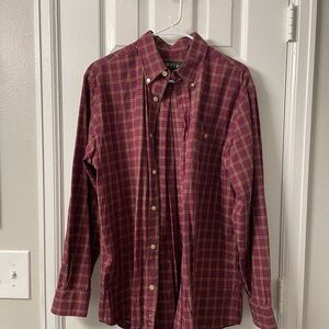 Orvis Men's Red Plaid Shirt